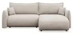 Selsey Ecksofa, Ecru, Kunststoff, 3-Sitzer, Ottomane rechts,L-Form, 252x183 cm,