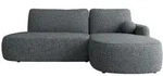 Mirjan24 Ecksofa, Dunkelgrau, Kunststoff, 5-Sitzer, Ottomane rechts,L-Form, 274x174