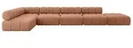 Altdecor Ecksofa, Koralle, Textil, 7-Sitzer, L-Form, 475x190 cm, Wohnzimmer,...