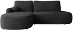 Mirjan24 Ecksofa, Anthrazit, Kunststoff, 5-Sitzer, Ottomane links,L-Form, 274x174 cm,