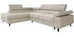 Mirjan24 Ecksofa, Cappuccino, Textil, 5-Sitzer, Ottomane links,L-Form, 264x203...