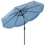 Outsunny Sonnenschirm, Blau, Metall, 265x265 cm, Sonnenschutz & Sichtschutz,