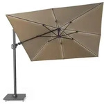 Platinum Ampelschirm, Taupe, Metall, Quadratisch, 300x300 cm, Sonnenschutz &