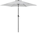 Beliani Sonnenschirm, Hellgrau, Textil, 270x270 cm, Sonnenschutz & Sichtschutz,