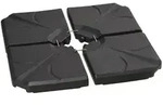Outsunny Sonnenschirmst&auml;nder, Schwarz, Kunststoff, 103x103 cm, Sonnenschutz &