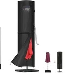 Ampelschirm, Schwarz, Textil, 65x230x230 cm, Sonnenschutz & Sichtschutz,