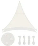 Sonnensegel, Wei&szlig;, Textil, 21.3x31.4 cm, Sonnenschutz & Sichtschutz,...