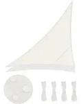 Sonnensegel, Creme, Textil, 34x28 cm, Sonnenschutz & Sichtschutz, Sonnensegel