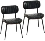 Homcom Esszimmerst&uuml;hle, Schwarz, Metall, F&uuml;llung: Schaumstoff, 49.5x80x49.5...