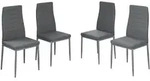 Vicco Esszimmerstuhl, Grau, Kunststoff, 4-Sitzer, Rechteckig, 42.5x96x48 cm,