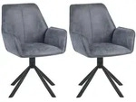 Beliani Esszimmerstuhl, Grau, Textil, 63x94x58 cm, Wohnzimmer, Sessel