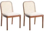 Beliani Esszimmerstuhl, Beige, Textil, 50x80x54 cm, Wohnzimmer, Sessel