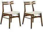 Beliani Esszimmerstuhl, Braun, Beige, Holz, 47x77x55 cm, Esszimmer, St&uuml;hle,