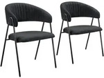 tectake Armlehnstuhl, Schwarz, Kunststoff, Pappel, 60x85x58 cm, Esszimmer, St&uuml;hle,