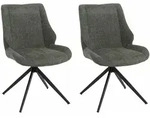 MCW Esszimmerstuhl, Schwarz, Gr&uuml;n, Textil, 55x88x62 cm, Esszimmer, St&uuml;hle,