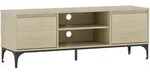 [en.casa] Tv-Element, Eiche, Holzwerkstoff, Metall, 140x50x40 cm, Wohnzimmer,