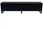 Masseno Lowboard, Schwarz, Holzwerkstoff, 200x41x40 cm, Wohnzimmer, Wohnw&auml;nde,