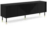 Petits-meubles Tv-M&ouml;bel, Schwarz, Holzwerkstoff, 180x61x40 cm, Wohnzimmer,