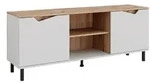 Vicco Lowboard, Wei&szlig;, Eiche Artisan, Holzwerkstoff, 4 F&auml;cher, Rechteckig,...