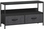 Homcom Tv-Schrank, Schwarz, Metall, 29x56x98 cm, Arbeitszimmer, Aktenschr&auml;nke