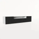 Masseno Lowboard, Wei&szlig;, Schwarz, Holzwerkstoff, 200x41x40 cm, Wohnzimmer,