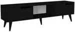 [en.casa] Fernsehschrank, Schwarz, Holzwerkstoff, Rechteckig, 35x40x160 cm,