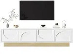 Okwish Tv-Lowboard, Wei&szlig;, Holzwerkstoff, 40x41.5x175 cm, Wohnzimmer,...