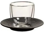 Villeroy & Boch Espressoglas, Schwarz, Kunststoff, Keramik, Glas, Kaffee & Tee,
