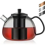Teekanne, Transparent, Glas, 19.1x16 cm, Kaffee & Tee, Kannen, Teekannen