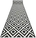 rugsX L&auml;ufer, Schwarz, Textil, Freiform, 90x300 cm, Teppiche & B&ouml;den,...