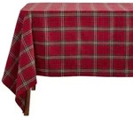 Homescapes Tischdecke, Rot, Textil, Kariert, Rechteckig, 137x178 cm,...