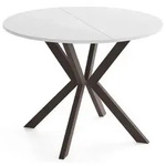 WFL Group Esstisch, Wei&szlig;, Metall, Nachbildung, 6-Sitzer, Rund,Rund, 140x76x100...