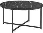 [en.casa] Couchtisch, Schwarz, Holzwerkstoff, 80x45x80 cm, Wohnzimmer,