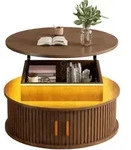 Redom Couchtisch, Nussbaum, Holzwerkstoff, 75x52x75 cm, Wohnzimmer,...