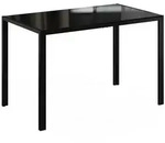 Vicco Esstisch, Schwarz, Glas, Rechteckig, 120x74.5x70 cm, Esszimmer, Tische,