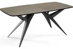 WFL Group Esstisch, Greige, Metall, Nachbildung, 12-Sitzer, Oval,Oval,...