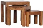 Kadima Design Beistelltisch, Braun, Holz, Echtholz, Rechteckig,Rechteckig,