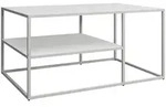 [en.casa] Couchtisch, Wei&szlig;, Metall, Rechteckig, 90x45x60 cm, Wohnzimmer,