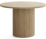 WFL Group Esstisch, Akazie, Holzwerkstoff, Nachbildung, 8-Sitzer, Rund,Rund,