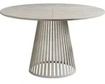 Mirjan24 Esstisch, Kaschmir, Ecru, Metall, Rund,Rund, 120x76x120 cm, Esszimmer,