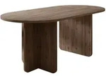 Mirjan24 Esstisch, Nussbaum, Holzwerkstoff, Rechteckig,Oval, 90x75x185 cm,...