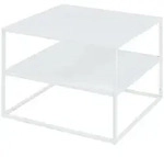 [en.casa] Couchtisch, Wei&szlig;, Metall, Quadratisch, 60x45x60 cm, Wohnzimmer,