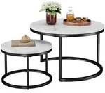 Stilvora Couchtisch, Schwarz, Metall, Rund,Rund, 70x45x70 cm, Wohnzimmer,