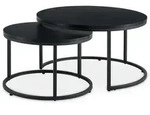 Idimex Couchtischset, Schwarz, Schwarz, Holzwerkstoff, Mode, 1-Sitzer, Rund,...