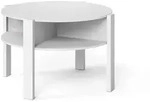 Vicco Couchtisch, Wei&szlig;, Holzwerkstoff, Rund, 75x46x75 cm, Wohnzimmer,