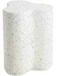 Beliani Beistelltisch, Wei&szlig;, Keramik, Freiform, 37x46x32 cm, Wohnzimmer,