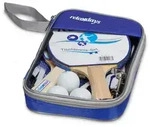 Relaxdays Tischtennisset, Mehrfarbig, Kunststoff, Holz, 154x5 cm, Freizeit, Sport &