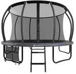 Juskys Trampolin, Schwarz, Metall, 366x269x366 cm, Outdoor Spielzeug, Gartenspielzeug