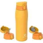 Thermosflasche, Orange, Metall, 8.1x8.1 cm, Kaffee & Tee, Kannen, Trinkflaschen