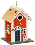 Relaxdays Vogelhaus, Mehrfarbig, Holz, 18.5x25x18.5 cm, Gartenzubeh&ouml;r, Gartenpflege,
